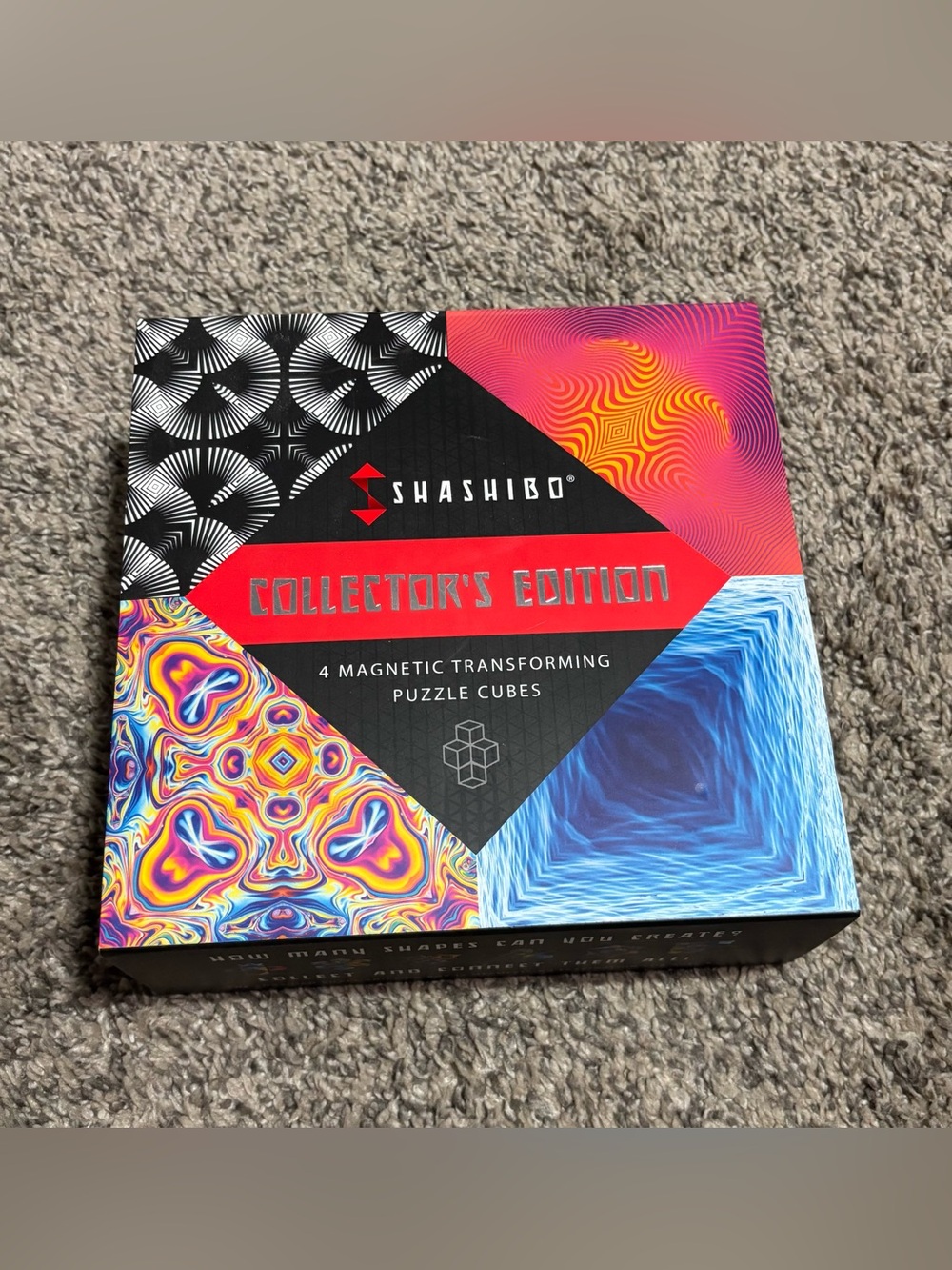 Shashibo Collector’s Edition - 4 Magnetic Transforming Puzzle Cubes - Brand new